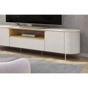 Ver imagem 3 de Rack Bancada P/ Tv até 75 Pol Areta C/ 2 Portas 218x57cm Bali/cedro - Dj Móveis