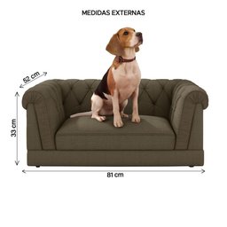 Cama Pet Caminha Sofá Cachorro Gato Marrom Alure Caemmun - 3