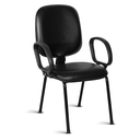 Ver imagem 1 de Cadeira Ágata Diretor Pé Palito Braço Corsa Courvin Star Preto