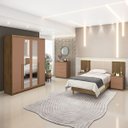 Ver imagem 3 de Cabaceira Casal Estofada Dubai 2,7 Nature Linho Bege Vila Rica