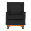 Ver imagem 4 de Poltrona C/ Puff Balanço Amamentação Aurora Suede Preto - Lm Decor