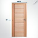 Ver imagem 3 de Kit Porta Pronta Maciça de Eucalipto 214x89x14cm PM58 Quartier Abertura Esquerda Cruzeiro Portas