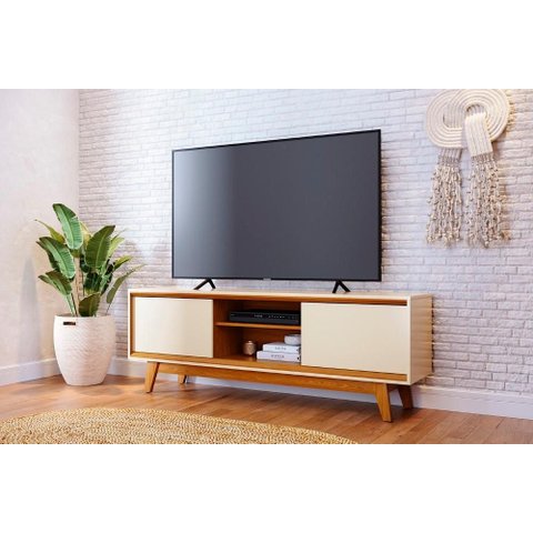 Painel Atlas para Tv de até 70 Polegadas - Cinamomo Off White - Madetec