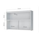 Ver imagem 7 de Módulo Cozinha Nesher Marquesa Armário C/ Nicho e 1 Porta Basculante Ripada 120cm Nature/verde -
