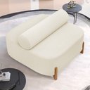 Ver imagem 3 de Sofá Ilha Orgânico Living Evo 125cm 02 Lugares Bouclê Bege - Desk Design
