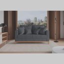 Ver imagem 3 de Sofá 2 Lugares Benny Base Pés Madeira em Linho Cotton