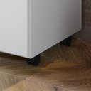 Ver imagem 4 de Escrivaninha Office Malta Lukaliam com Gaveta com Chave Rodízios Tampo 25mm 1,35m:branco