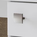 Ver imagem 3 de Escrivaninha Office Malta Lukaliam com Gaveta com Chave Rodízios Tampo 25mm 1,35m:branco