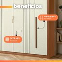 Ver imagem 5 de Guarda Roupas Casal 6 Portas 3 Gavetas Frisado Melina