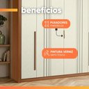 Ver imagem 6 de Guarda Roupas Casal 6 Portas 3 Gavetas Frisado Melina