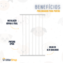 Ver imagem 3 de Prolongador Extensor para Portão Pet 68cm de Altura Extensor de 40cm Branco Itagold