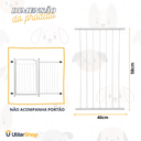 Ver imagem 2 de Prolongador Extensor para Portão Pet 68cm de Altura Extensor de 40cm Branco Itagold
