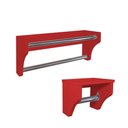 Ver imagem 2 de Kit Acessórios Para Banheiro Conjunto 2 Peças Porta Toalhas Papel Higiênico Vermelho Laca