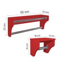 Ver imagem 3 de Kit Acessórios Para Banheiro Conjunto 2 Peças Porta Toalhas Papel Higiênico Vermelho Laca