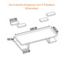 Escrivaninha Suspensa Mdf com 4 Prateleira - 4