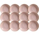 Ver imagem 1 de Jogo 12 Pratos Fundos 830ml Cerâmica Rosa Bio Litchi Mesa Ja
