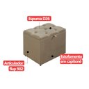 Ver imagem 6 de Puff Baú Organizador Atena Estofado Capitonê Veludo Bege