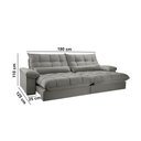 Ver imagem 4 de Sofá Liz 02 Módulos de 90cm Br 25cm Meu Sofá Online A230 Linho Cinza