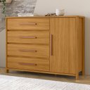 Ver imagem 1 de Cômoda Rack Lumis Corrediças Telescópicas Nas Gavetas Marrom/Carvalho Americano