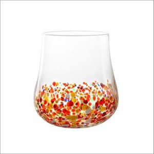 Jogo de 2 Copos Baixo Festa em Vidro 450ml Vermelho - Fracalanza