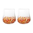 Ver imagem 2 de Jogo de 2 Copos Baixo Festa em Vidro 450ml Vermelho - Fracalanza