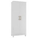 Ver imagem 7 de Guarda Roupa Casal Panamá com Cômoda Vênus e Armário Multiuso Jade Branco Brilho– Moval