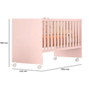 Ver imagem 3 de Jogo de Quarto Infantil Guardo Roupa Cômoda e Berço Doce Sonho Qmovi:Rosa