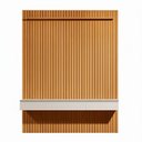 Ver imagem 2 de Painel Ripado Suspenso para TV até 75 Polegadas 100% MDF 183,6cmx240cm 3 Gavetas Arbo Marrom Cedro/Off White