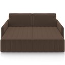 Ver imagem 3 de Sofá Cama Retrátil para Sala de Estar 220cm Porthos M03 Veludo Marrom - Lyam Decor