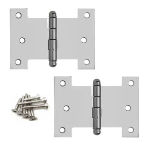 Dobradiça Palmela 4" X 2,5'' Ferro Cromado Cartela com 2 Unidades Isero