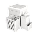 Ver imagem 1 de Kit Pia 3 Peças Lixeira Dispenser Porta Talher Cozinha - Stolf