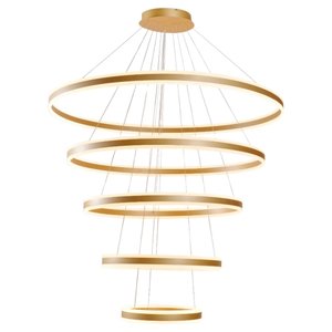 Pendente 40x60x80x100x120cm 500w 3k Aluminio Dourado Sindora