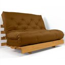 Ver imagem 7 de Sofá Cama Casal Futon Tokio D33 Madeira Maciça Cor Mel - Cinza - Caramelo