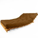 Ver imagem 6 de Sofá Cama Casal Futon Tokio D33 Madeira Maciça Cor Mel - Cinza - Caramelo