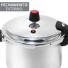 Panela de Pressão 4,5 Litros Antiaderente Fechamento Externo + Descanso de Panela Redondo Madeira 14 - 4
