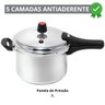 Panela de Pressão 4,5 Litros Antiaderente Fechamento Externo + Descanso de Panela Redondo Madeira 14 - 2