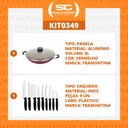 Ver imagem 2 de KIT - Panela WOK 6L Alumínio 36 cm Paris Vermelho + 1 Conjunto Facas 9pç - Tramontina