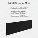 Ver imagem 3 de Painel Divisor de Mesa 110 Cm Me4183 Preto Tecno Mobili