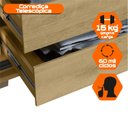 Ver mais imagens de Guarda-Roupas Milão 3 Portas com 2 Portas Reflecta LED e 2 Gavetas Internas Cinamomo Off White