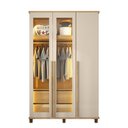 Ver imagem 4 de Guarda-Roupas Milão 3 Portas com 2 Portas Reflecta LED e 2 Gavetas Internas Cinamomo Off White