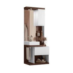 Conjunto Armário para Banheiro Paris - Nogal Ebano - 2