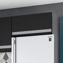 Ver imagem 2 de Kit 02 Armários Aéreo Multiuso Geladeira Lux 60cm 100% MDF 01 Porta Basculante - Desk Design - Preto