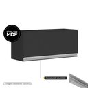 Ver imagem 6 de Kit 02 Armários Aéreo Multiuso Geladeira Lux 60cm 100% MDF 01 Porta Basculante - Desk Design - Preto
