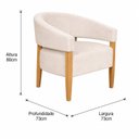 Ver imagem 3 de Poltrona Belleve Premium X 73cm Branco Marfim