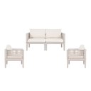 Ver imagem 1 de Kit com 1 Sofa e 2 Poltronas Maui em Polipropileno com Estofado Resistente a Água