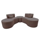 Ver imagem 5 de Sofá Modular Orgânico Monterrey 260cm + Puff Suede Capuccino