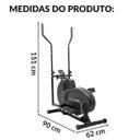 Ver imagem 2 de Elíptico Resistência a Ar Simulador Caminhada com Monitor Suporta 150kg Importway Iwf018