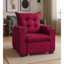 Ver imagem 1 de Poltrona Papai Reclinável Pulse Porta Copos Carregador Usb Vermelho