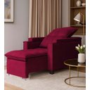 Ver imagem 2 de Poltrona Papai Reclinável Pulse Porta Copos Carregador Usb Vermelho