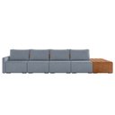 Ver imagem 6 de Sofá Ilha 4 Lugares Living 512cm Modulado para Sala Lary Linho Azul K01 - D'Rossi